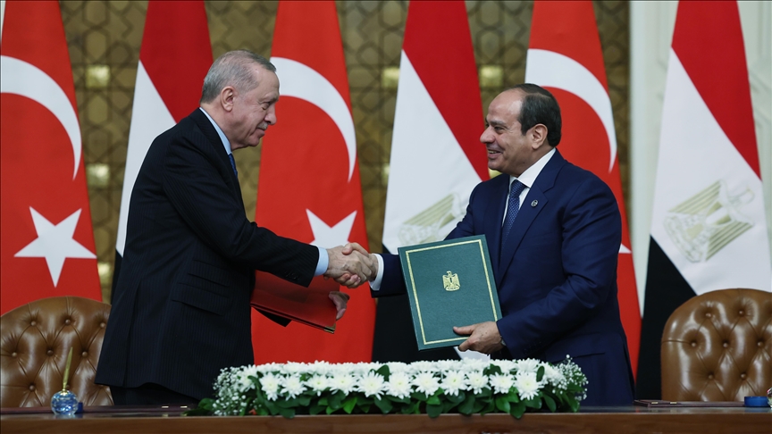 Egypt’s president says determined to strengthen ‘constructive’ cooperation with Türkiye