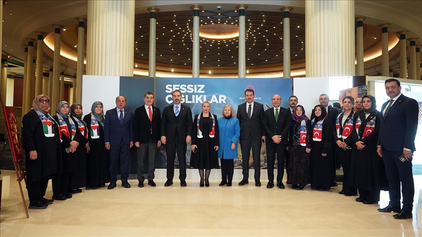 Şehit yakınları, Gazze için "Sessiz Çığlıklar Filografi Sergisi" düzenledi