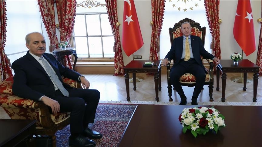 Serokomar Erdogan, Serokê TBMMyê Kurtulmuş qebûl kir