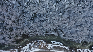Çiyayên Kureyê yên bi berfê venixumandî ji asîmanan va hat kişandin