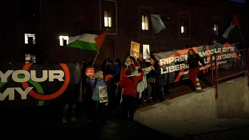 В Италии во время эстафеты олимпийского огня прошла акция протеста против Израиля