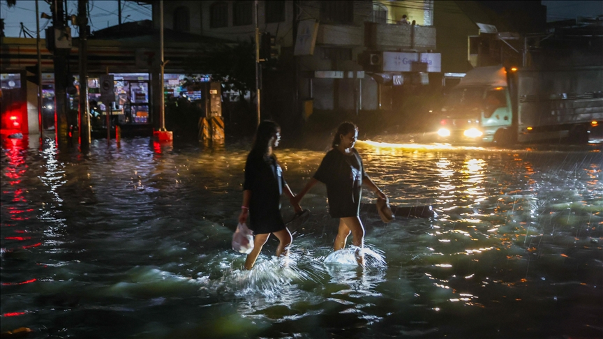 Thousands of passengers stranded at airports due to tropical storm in Philippines