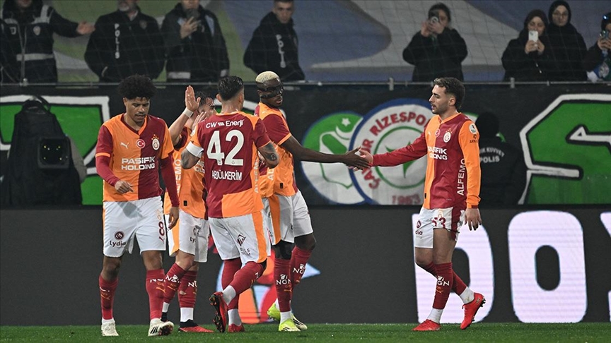 Galatasaray, konuk olduğu Çaykur Rizespor'u 3-0 yendi