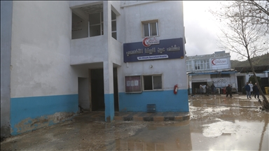 Suriye'nin İdlib ilinde bir hastane sel nedeniyle kullanılamaz hale geldi