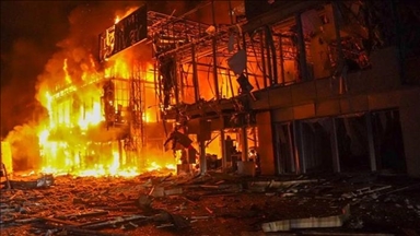 Požar u industrijskom postrojenju nakon ruskog napada dronovima na Odesu