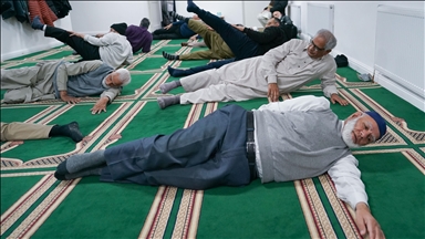 Postprayer Pilates classes at mosque show growing popularity among elderly men in England