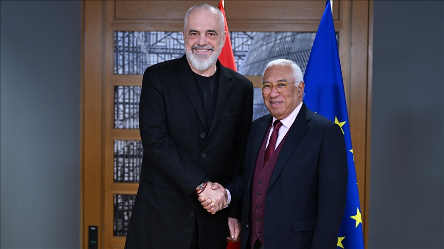 Kryeministri Edi Rama takohet në Bruksel me presidentin e Këshillit Evropian, Antonio Costa