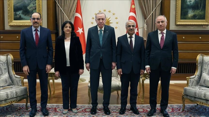 Serokomar Erdogan pêşwazî li heyeta DEM Partiyê kir