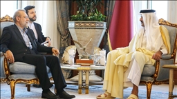 دیدار لاریجانی با امیر قطر در دوحه