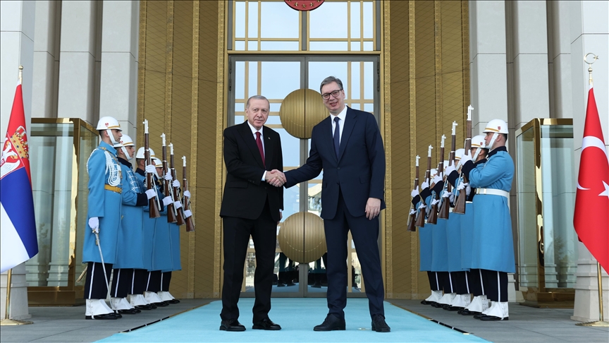 Türkiye’s President Erdogan meets Serbian counterpart Vucic in Ankara