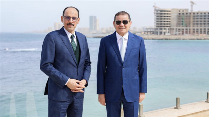 MİT Başkanı Kalın, Trablus'ta Libya Başbakanı Dibeybe ile görüştü
