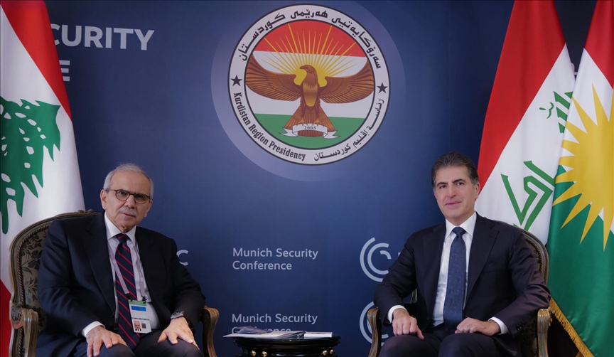 نێچیرڤان بارزانی لە میونشن لەگەڵ سەرۆکوەزیرانی لوبنان کۆبووەوە