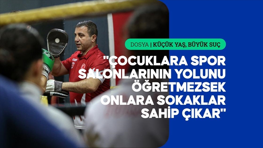 Kick boksçu muhtar çocukları spora yönlendiriyor