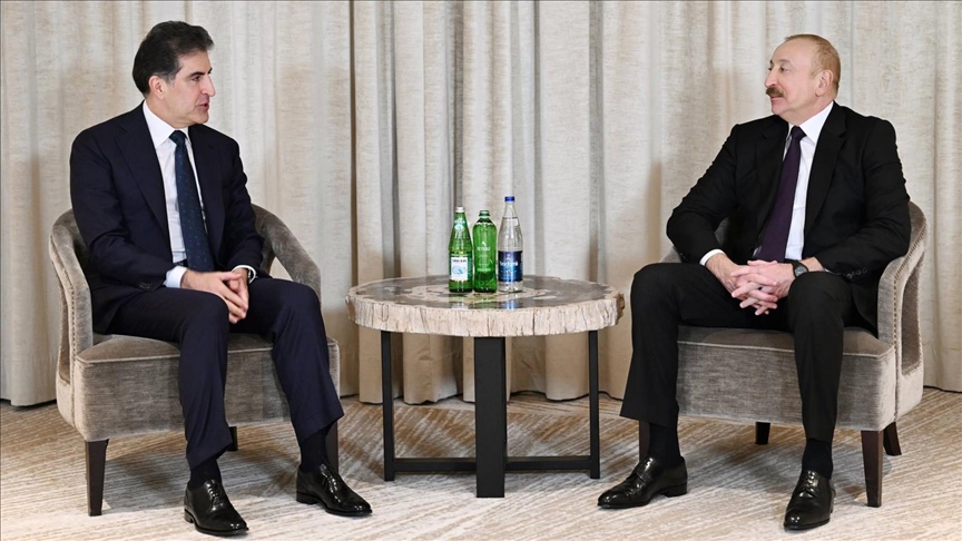 Serokomarê Azerbeycanê Îlham Eliyêv û Serokê HKIyê Nêçîrvan Barzanî li Munîxê civiyan