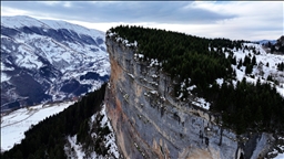 Trabzon'daki Şahinkaya, uluslararası tırmanış rotalarıyla öne çıkıyor