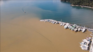 Muğla'da Gökova Körfezi'nin rengi değişti