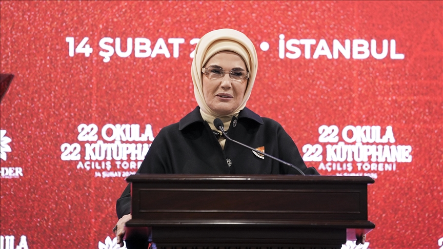 Emine Erdoğan'dan TOGEM-DER'in "22 Okula 22 Kütüphane" programına ilişkin paylaşım