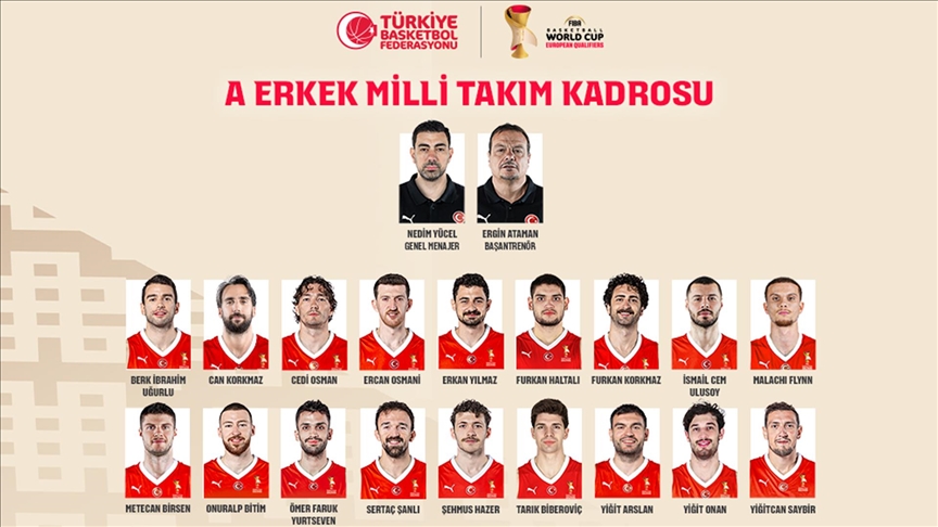 A Milli Erkek Basketbol Takımı'nda Sırbistan maçlarının aday kadrosu belli oldu