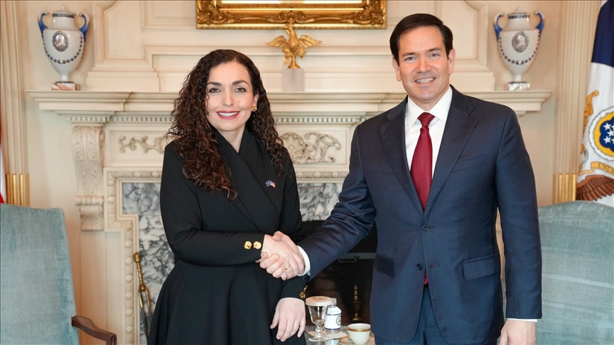 Presidentja Osmani pritet në takim nga sekretari amerikan i Shtetit Marco Rubio