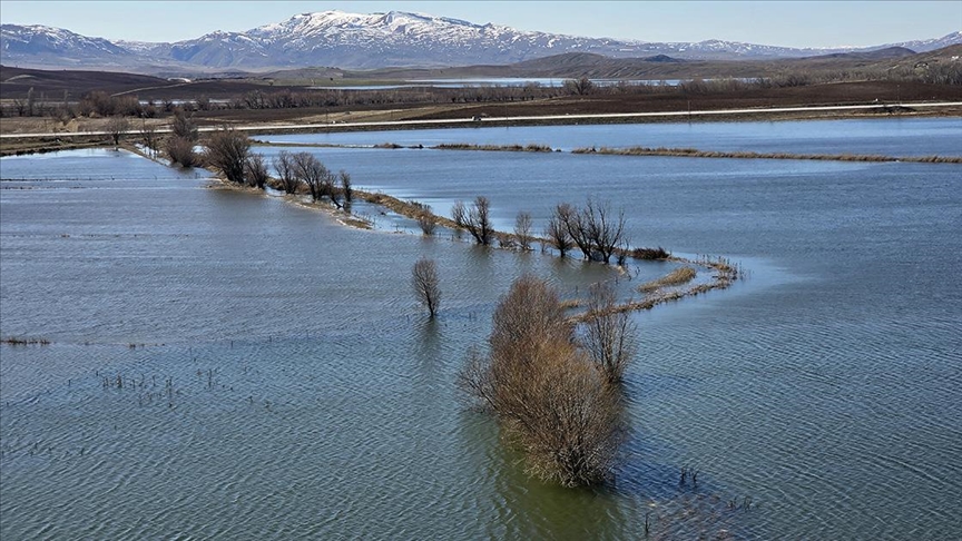 Hafik Lota Gölü'nde doluluk oranı kar sularıyla son yılların en yüksek seviyesine ulaştı