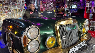 Bartın'da sanayi esnafının çalışma masası 1967 model Mercedes 