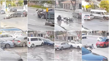 Üsküdar'da aynı noktada 6 ayda meydana gelen 11 trafik kazası kamerada