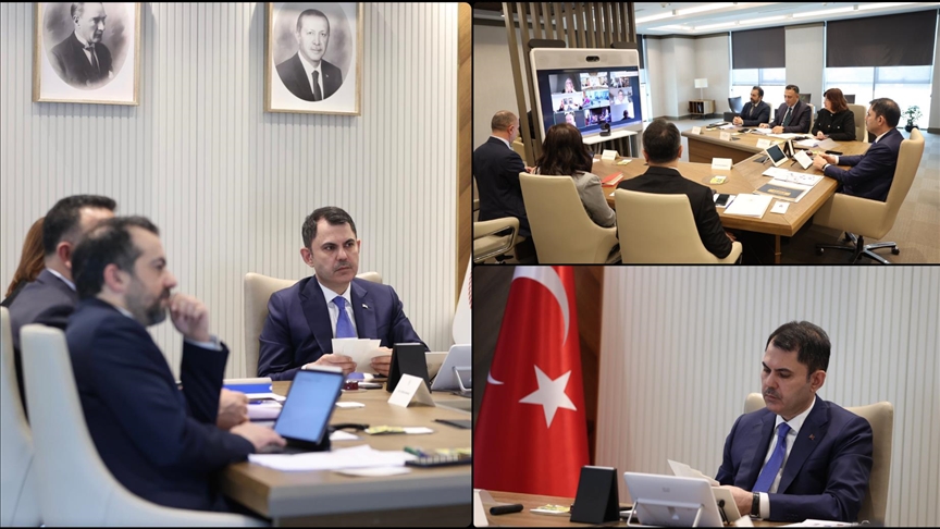 Bakan Kurum, BM COP Bürosu üyeleriyle video konferans yöntemiyle görüştü