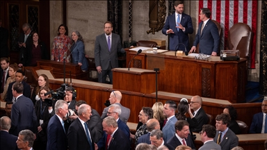 US Democratic lawmaker escorted from House chamber during Trump's address
