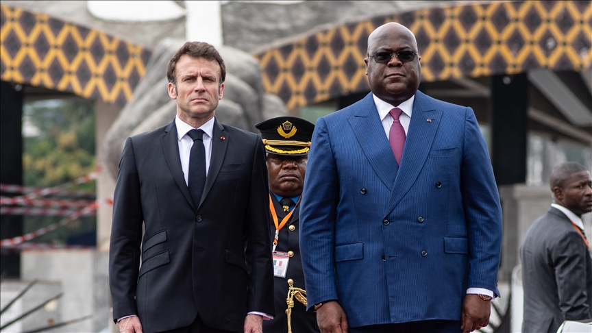 French president discusses eastern DR Congo with his Congolese counterpart