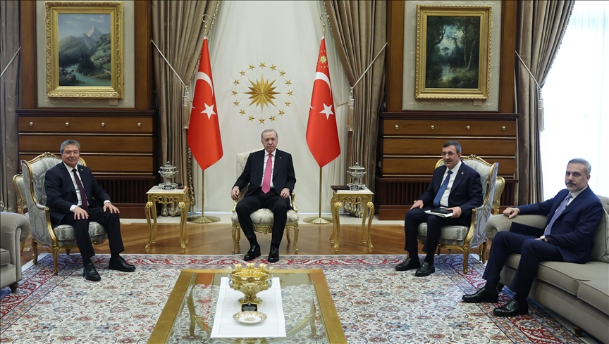 أردوغان يستقبل رئيس حكومة قبرص التركية