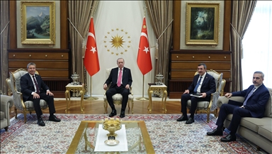 أردوغان يستقبل رئيس حكومة قبرص التركية