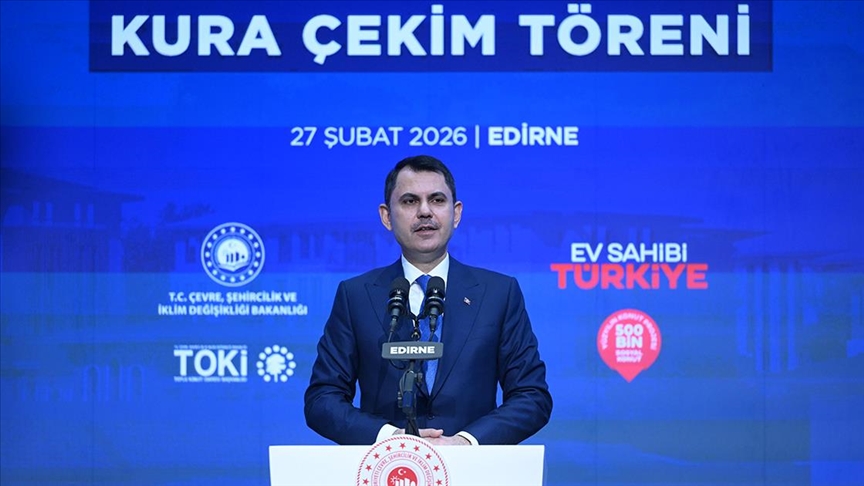 Bakan Kurum: 500 bin sosyal konut seferberliğinin Edirne ayağında 2 bin 530 yeni yuvamızın kura heyecanını yaşıyoruz