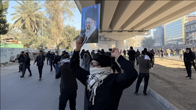 بغداد.. متظاهرون ينددون بالعدوان الأمريكي الإسرائيلي على إيران