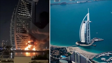 На внешнем фасаде отеля Burj Al Arab в Дубае вспыхнул пожар