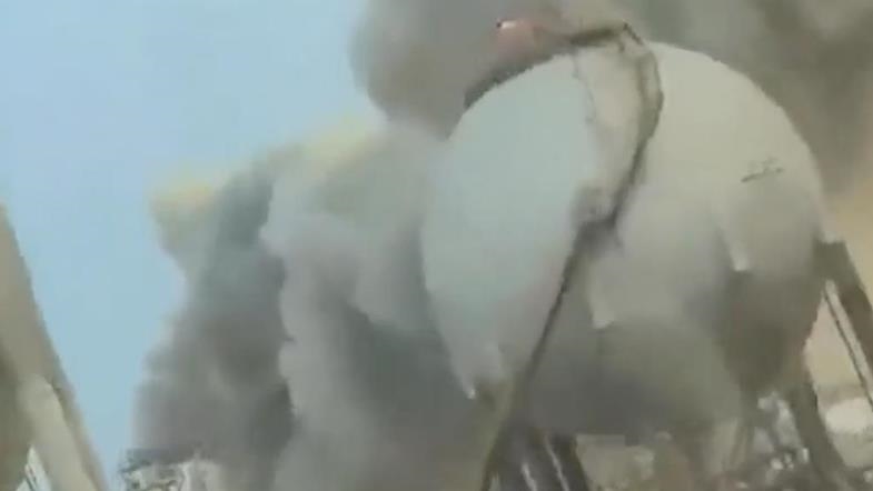 آتش‌سوزی در پی حمله پهپادی به تأسیسات آرامکو در عربستان سعودی 