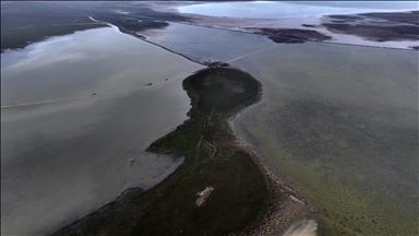 Tuzla Palas Gölü yağışlarla 41 yıl önceki havzasına yeniden kavuştu
