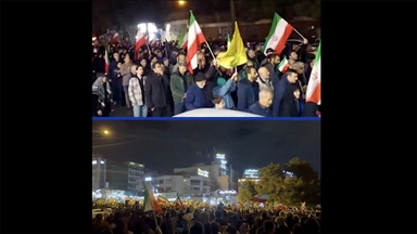 Tahran’ın çeşitli noktalarında toplanan halk, ABD ve İsrail saldırılarını protesto etti