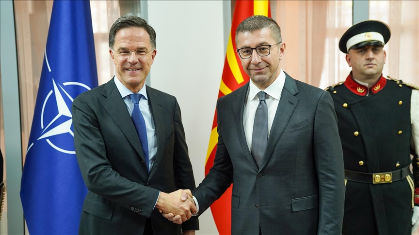 Sekretari i Përgjithshëm i NATO-s, Rutte u takua me kryeministrin Mickoski në Shkup