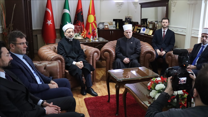Kreu i Kryesisë së Çështjeve Fetare të Turqisë u takua me kryetarin e Bashkësisë Fetare Islame të Maqedonisë së Veriut