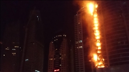 Debris from missile interception hits tower in Dubai Marina, officials say