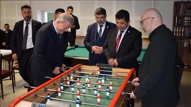 Hulusi Akar en visite à la nouvelle mosquée turque de Saint-Étienne pour un iftar du Ramadan