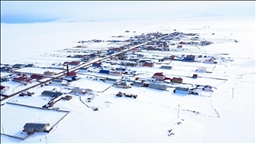 منظره برفی روستاهای قارص