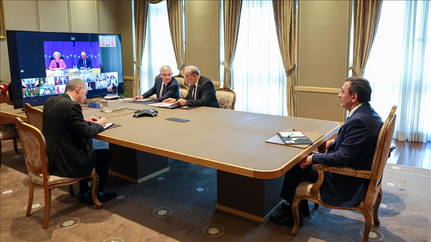 Cumhurbaşkanı Yardımcısı Yılmaz, İran'daki gelişmelerin ele alındığı çevrim içi liderler toplantısına katıldı