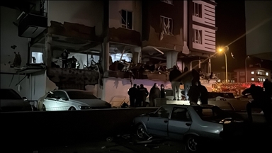 Niğde'de bir apartmandaki doğal gaz patlamasında 16 kişi yaralandı