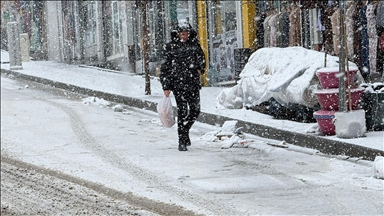 Li Başkaleya navçeya Wanê berf dibare