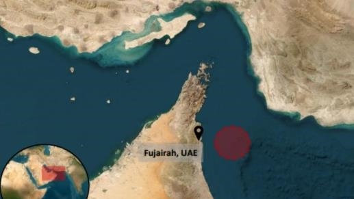 أضرار بناقلة نفط شرق الفجيرة إثر سقوط حطام اعتراضات صواريخ 