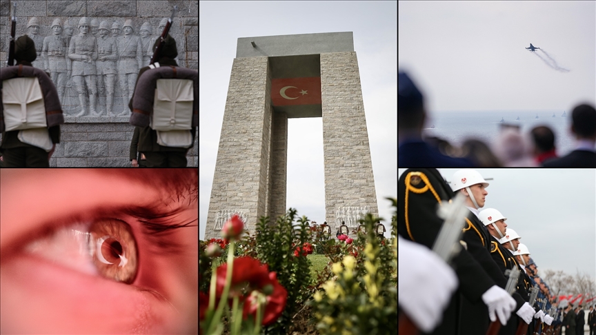 Çanakkale Deniz Zaferi'nin 111. yıl dönümü dolayısıyla törenler düzenlendi
