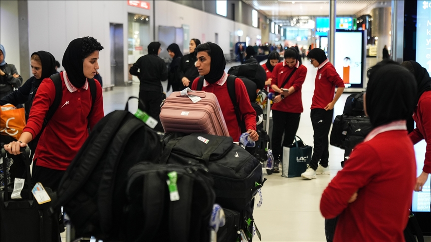 Iranian women’s football team returns home via Istanbul amid airspace closure