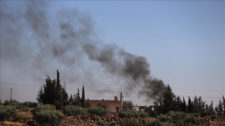 Fire erupts at Syria-Jordan border crossing from missile debris