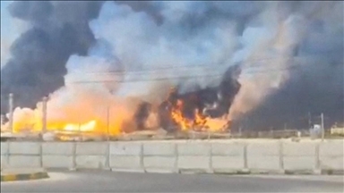 آتش‌سوزی در پالایشگاه «مینا عبدالله» کویت در پی حمله پهپادی